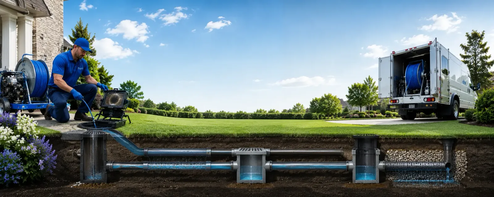 Outdoor drain cleaning information for Flat Rock, MI